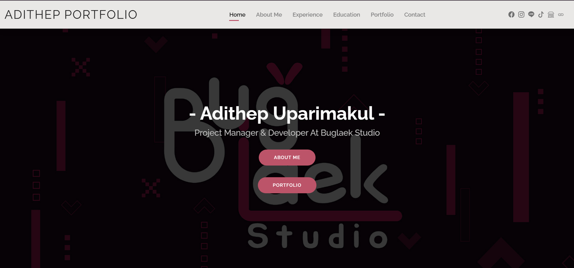 Adithep Portfolio - ออกแบบและพัฒนาเว็บไซต์เก็บสะสมผลงาน Adithep Portfolio